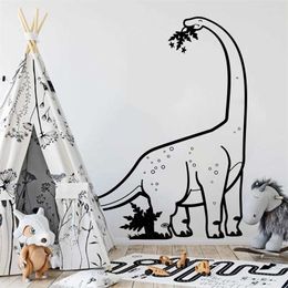 Grote Diplodocus Dinosaurus Muursticker voor Boy Room Nursery Jurassic Park T-Rex Dierlijke Vinyl Sticker Kinderen P321 211217