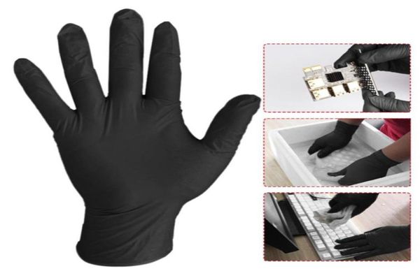 Grands gants jetables PVC PVC Huile de nitrile et examen ACIS Maison en caoutchouc Latex de sécurité bleu noir nettoyage étanche allergique GL7358969