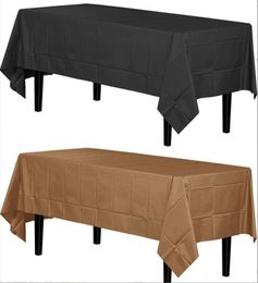 Grande table jetable couvre la fête de Noël décoration de luxe nappe en plastique jetable dinning étanche barre de mariage recta5925923