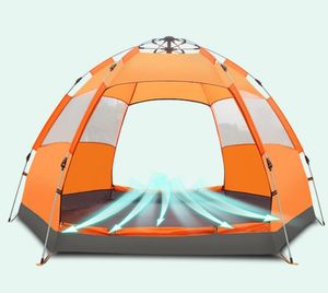 Grand dôme Camping tentes Portable pliant automatique Pop up tente en plein air famille randonnée voyage auvent abris pour 5-8 personnes