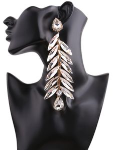 Grandes boucles d'oreilles déclaration goutte boucle d'oreille femmes géométrique cristal surdimensionné Long gland 240130