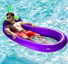 Grote aubergine praalwagens zwembad drijvende lounge stoelen ring volwassenen waterbed hangmat water sportmatrassen feestspeelgoed
