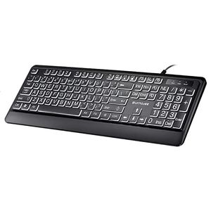 LEG PRIMT PRIMT USB LED Clavier rétro-éclairé 104 touches Computer Full Size pour les personnes âgées et les individus à basse vision 231221