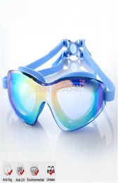Grand cadre Gel Silicone anit Fog Swimming Goggles Antiuv Piscine Training Grasses Men Femmes Swim Eyewear175S9770916