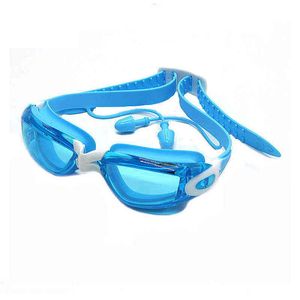 Grands lunettes pour enfants encadrées HD HD étanche et lunettes de natation à l'épreuve du brouillard