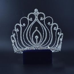 Grote Volledige Pretty Kronen Voor Pageant Contest Crown Auatrian Strass Kristal Haaraccessoires Voor Party Show 02432276B