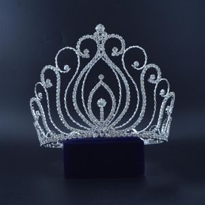 Grote Volledige Pretty Kronen Voor Pageant Contest Crown Auatrian Strass Kristal Haaraccessoires Voor Party Show 024323021