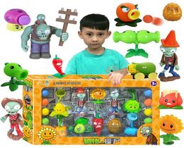 Grandes plantes authentiques vs toys zombies 2 ensemble complet de garçons soft silicone figuring enfants039s poupés enfants anniversaire jouet dona4395034