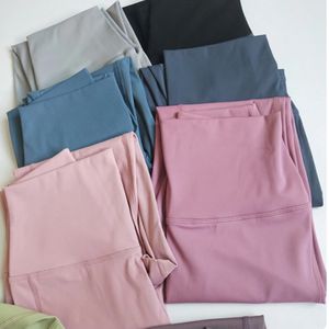 Pantalon de fitness grande taille haute pour femmes, pantalon de Yoga serré, séchage rapide, couleur unie, lu-068