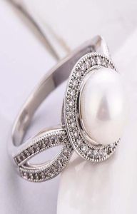 Grande imitation perle anneaux femmes anneau de mode élégant bijoux de fiançailles de mariage z5l156 cluster5651360