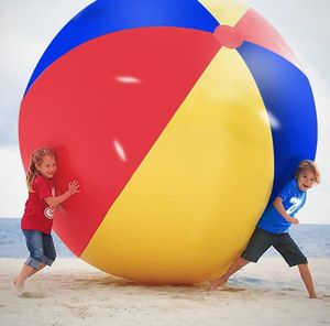 Grote opblaasbare strandbal Buitenwatersport Bal Strandspel Speelgoed Pvc Kinderen spelen bal Zwemmen Zwembad folats reclame