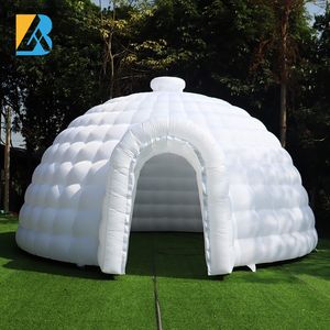 Grande tente gonflable dôme 6 mètres de tente Igloo blanche pour l'espace événementiel