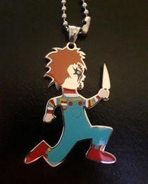 Grand Juggalo Chucky Charm 2 12 en ICP Insane Clown Posse 30quot collier à billes en acier inoxydable bijoux polis Accepter per4477889