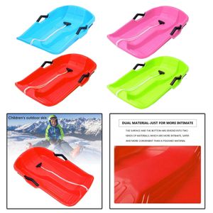 Grands enfants adultes luge à neige traîneau luge toboggan tirer corde planche de descente garçons filles hiver en plein air amusant jouet cadeau présent 231225