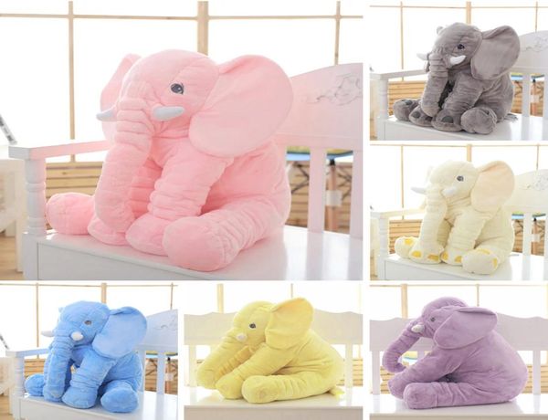 Grands enfants en peluche Élephant jouet dormant coussin poupée pp coton doublure bébé animaux en peluche y2001038413486