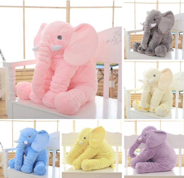 Grands enfants en peluche Jouet éléphant dormant coussin poupée pp coton doublure bébé animaux en peluche y2001034612184