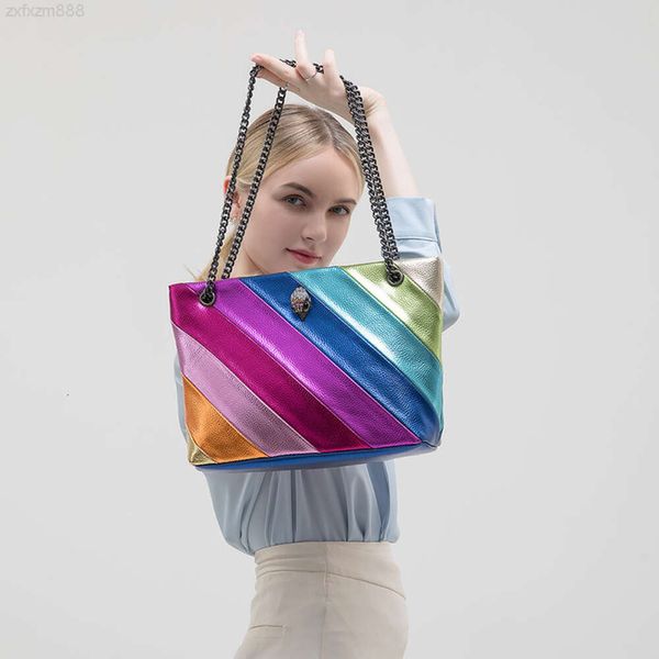 Grand sac fourre-tout de styliste pour femmes, sac à main à bandoulière en cristal coloré, longue sangle de luxe en cuir satiné rétro fête