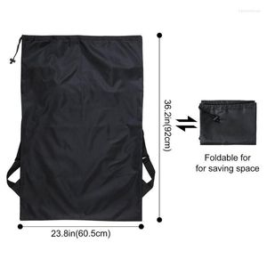 Bolsa de lavandería grande, mochila de lavado de poliéster resistente con 2 correas de hombro ajustables para la escuela, Camping, bolsas PW