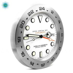 Reloj de pared grande de lujo Reloj de pared con forma de reloj Metal Mejor regalo X0726