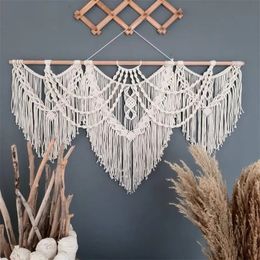 Groot Macrame Muurhangend Wandtapijt Boheemse Stijl Handgeweven Tapijt Voor Home Decor Woonkamer Slaapkamer Achtergrond Decoratie 240113