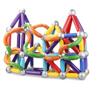 Grote Magneet Speelgoed Magnetische Stick en Metalen Bal Magnetische Bouwstenen Gebouw Kinderen Ontwerp Speelgoed Gift 25 / 36PCS Q0723