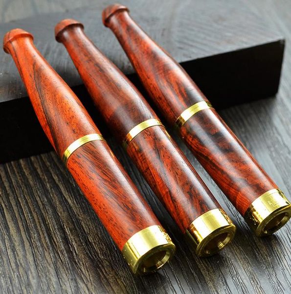 Grand porte-cigarette en bois rouge acajou porte-cigarette palissandre tuyau longueur 8CM