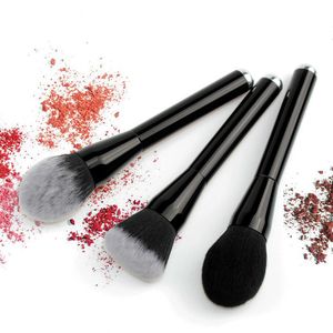 Grote make-up borstels zachte schoonheid losse poeder grote blush foundation zwarte make-up borstel cosmetische hulpmiddelen