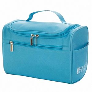 Organizador de maquillaje grande Bolsa de cosméticos Bolsa de afeitar Bolsa de artículos de tocador de viaje Impermeable Viaje al aire libre Chica Persal Belleza Maquillaje Estuche v5mA #