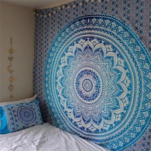 Grand Mandala Indian Tapestry Wall suspendu Bohemian Beach Mat Polyester Blanket Yoga SHAWLAT MAT 200X150CM COUVERTURE2.pour le tapis de plage indien