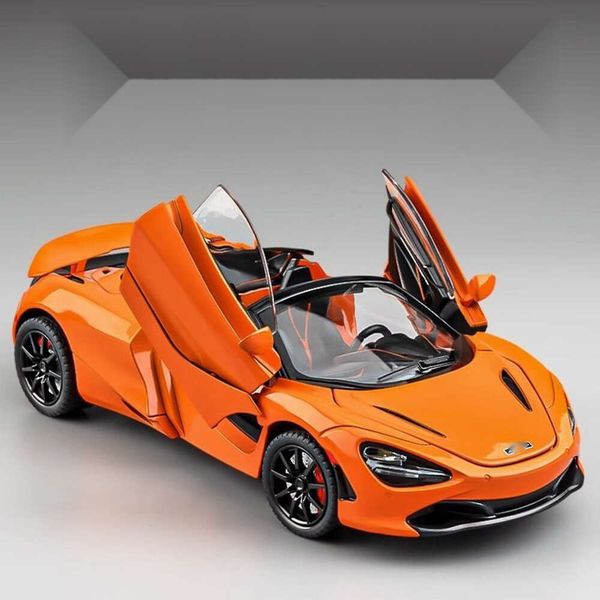 Modelo grande Mclaren 720s, simulación de aleación, deportes, colección de coches de juguete para niños, decoración, regalo para niños