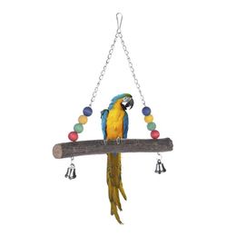 Grand, moyen et petit perroquet jouet oiseau balançoire support barre support anneau bûche support bâton morsure jouet