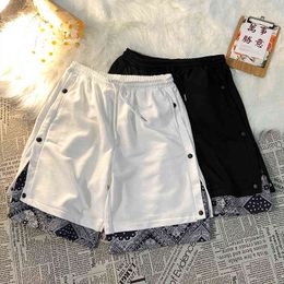 Short en tricot élémentaire de grands hommes Sourtes d'été Unix grand taille 100% coton vêtements noir gris Spandex Sweat shorts plus G1209