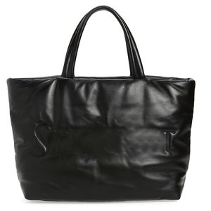 Grand sac fourre-tout pour homme, sac à main, porte-documents en cuir d'agneau Nappa, sac de courses de styliste, sac de luxe, qualité miroir supérieure, doublure en cuir complet, matériel noir