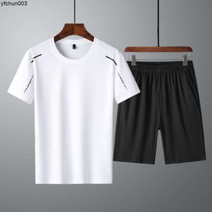 Grote heren zomer nieuwe mode shorts korte mouwen t-shirt jeugd casual set