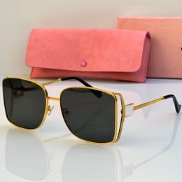Gafas de sol grandes de metal para mujer, lujosas gafas de sol tipo caja, montura de gran tamaño que cambia de color, resistentes a UV400, gafas de sol con logotipo de letras de moda SMU 15YS