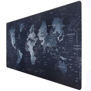 Grote Muismat Gamer Grote Muis Mat Gaming Muismat Computer Mousepad Rubber Surface World Map Game Mause Pad Toetsenbord Desk Mat