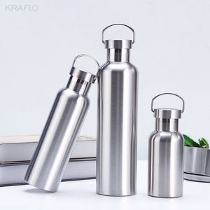 Bouteille thermos à grande bouche en acier inoxydable 304 à double paroi pour garder le chaud et le froid isolé sous vide pour le sport en plein air