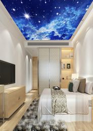 Decoración de techo de cielo nocturno de ambiente natural grande, adecuada para papel tapiz no tejido, sala de estar, dormitorio, sala de vestíbulo, barco4869881