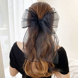 Grand Organza Arc Épingles À Cheveux Cheveux Accessoires Doux Net Fil Surdimensionné Épingle À Cheveux D'été Femme Filles Coréenne Cheveux Poignées Coiffe 10pcs /