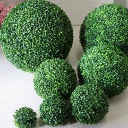 Grote Outdoor Decoratie Planten Plastic Grasbal Groene Kunstmatige Plant Bal Topiary Tree Boxwood Wedding Party