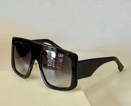 Grote oversized zonnebril voor dames BlackGray Gradient-bril Damesmode Zwart schild-zonnebril Lichte bril met doos8559126