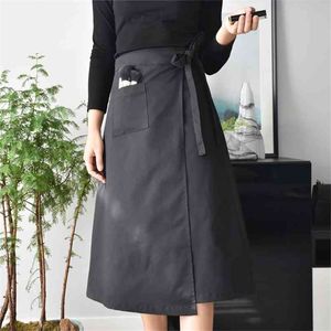 Grand tablier de cuisine de cuisine réglable de mode surdimensionné pour femme hommes Chef serveur café boutique coiffeur uniforme tabliers bavoir 210629