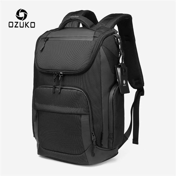 Mochila grande OZUKO multifunción para hombre, capacidad impermeable s 15,6 \