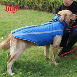 Grand Pet Dog Clothes Winter Warm Pet Vest Veste Manteau de chien imperméable Vêtements pour grand chien Bulldog Golden Labrador Vêtements 201114