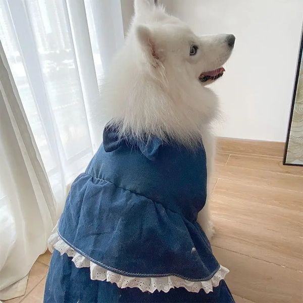 Grande robe animale d'été Big Dog Clothes Corgi Samoyed Husky Border Collie Labrador Golden Retriever Vêtements Costume APPELLE 5XL 240429