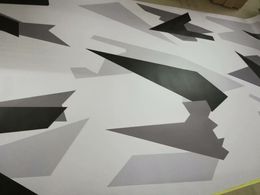 Grote Pixed Camo VINYL Wrap Full Car Wrapping Acrtic Zwart Wit Grijs Camo Folie Stickers met luchtgrootte 1 52 x 30m Rol 5x98ft281h