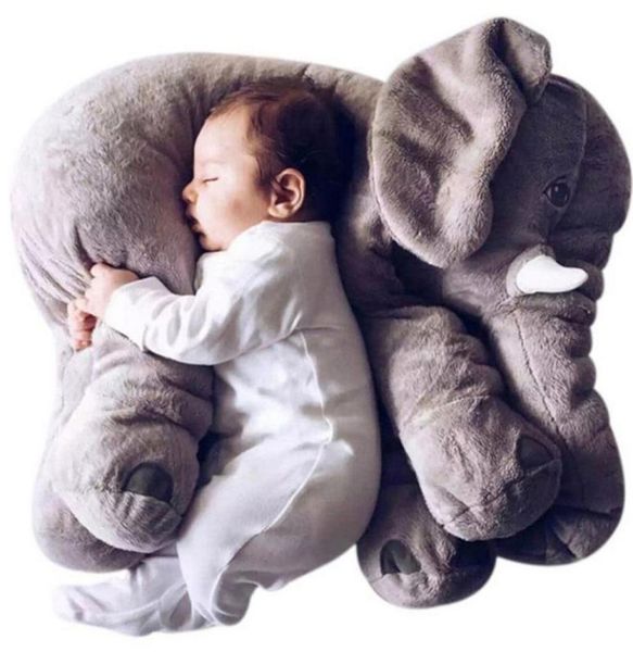 Grand peluche éléphant poupée oreiller bébé accompagner doux calme poupée enfants coussin peluche oreiller Animal poupée enfants cadeau LJ2010144280542