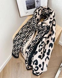 Bufanda grande estampada de Cachemira para mujer, Hijab de leopardo, chales gruesos de Pashmina para invierno, manta con borlas Echarpe3892312