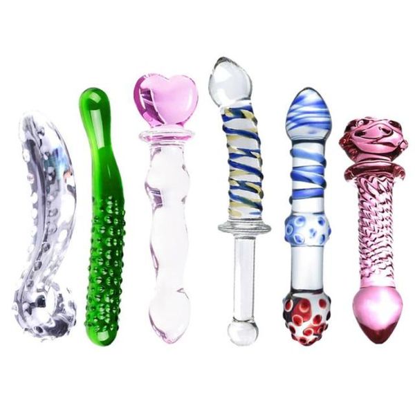 Grand Pyrex Glass Crystal Dildo Penis Cock anal lesbien adultes Toys for Women Gay Female Masturbation9939389
