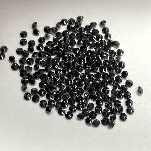 Grande quantité 218 pièces 1.0mm Syntheti Lab couleur noire 1 carat 1 sac pierre précieuse Moissanite pour la fabrication de bijoux H1015